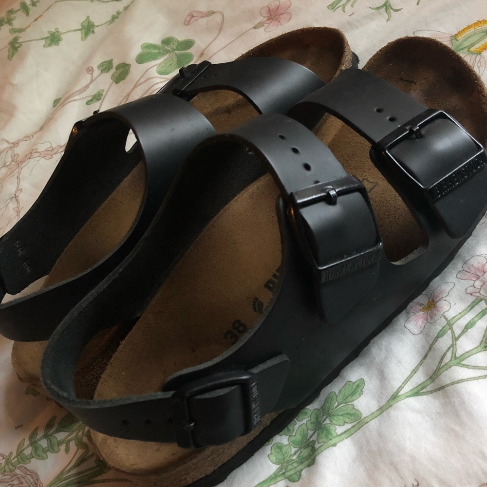 Black Birkenstocks sandals